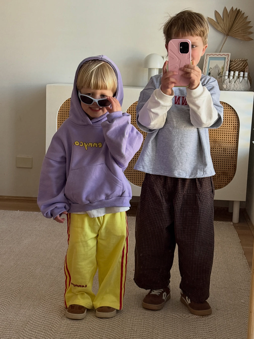 Kids Oversized Fleece Hoodie - Lilac