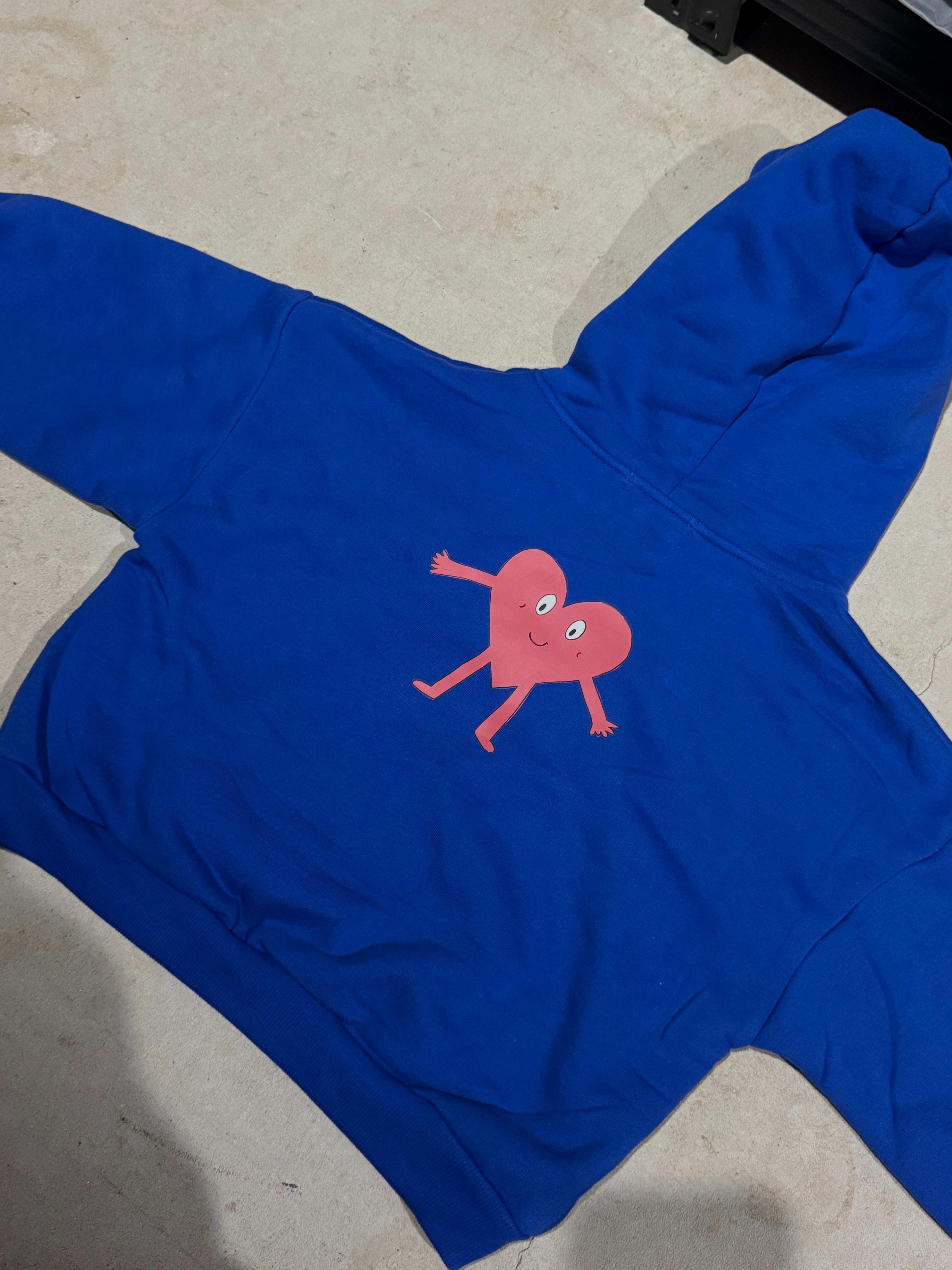Kids Oversized Fleece Hoodie - Royal Blue