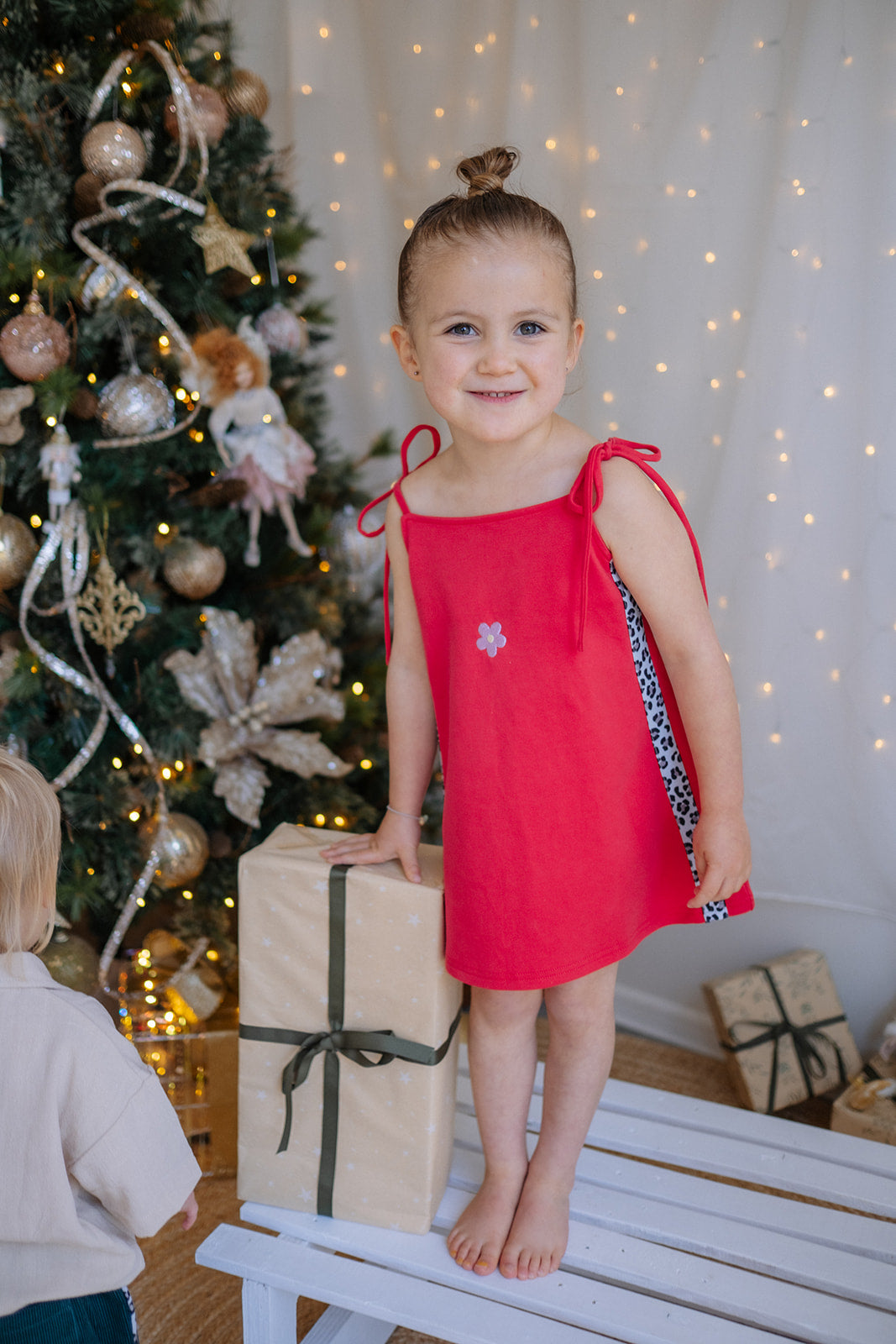 Red Leopard Stripe Dress - COMING SOON