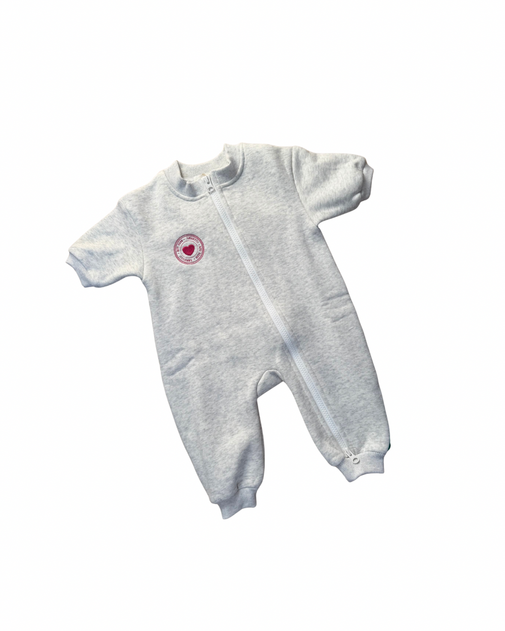 Fleece Romper Grey Marl