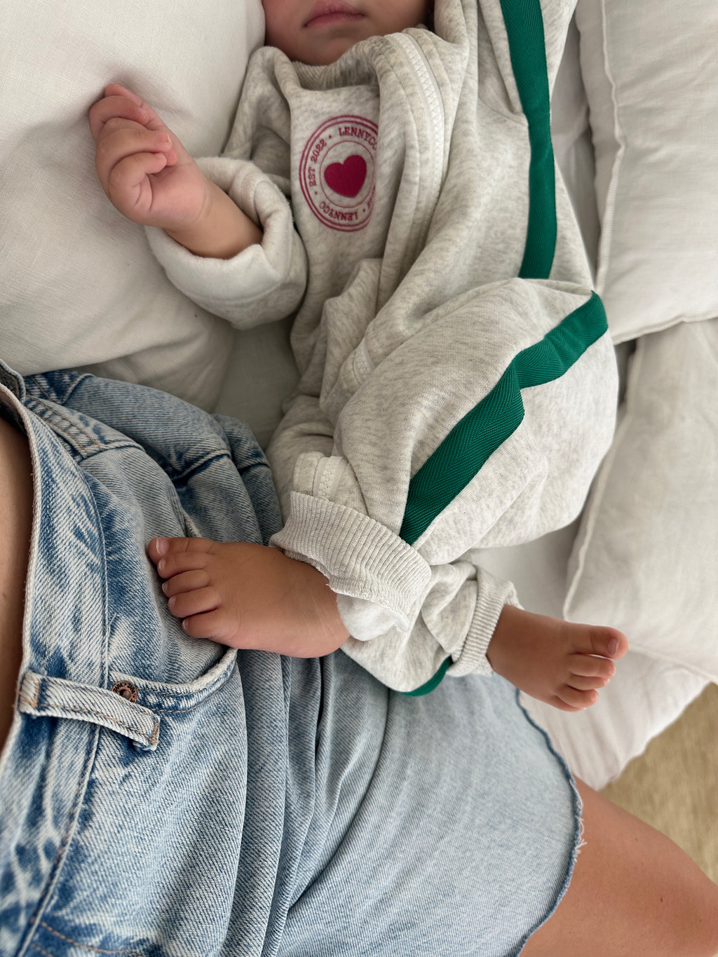 Fleece Romper Grey Marl