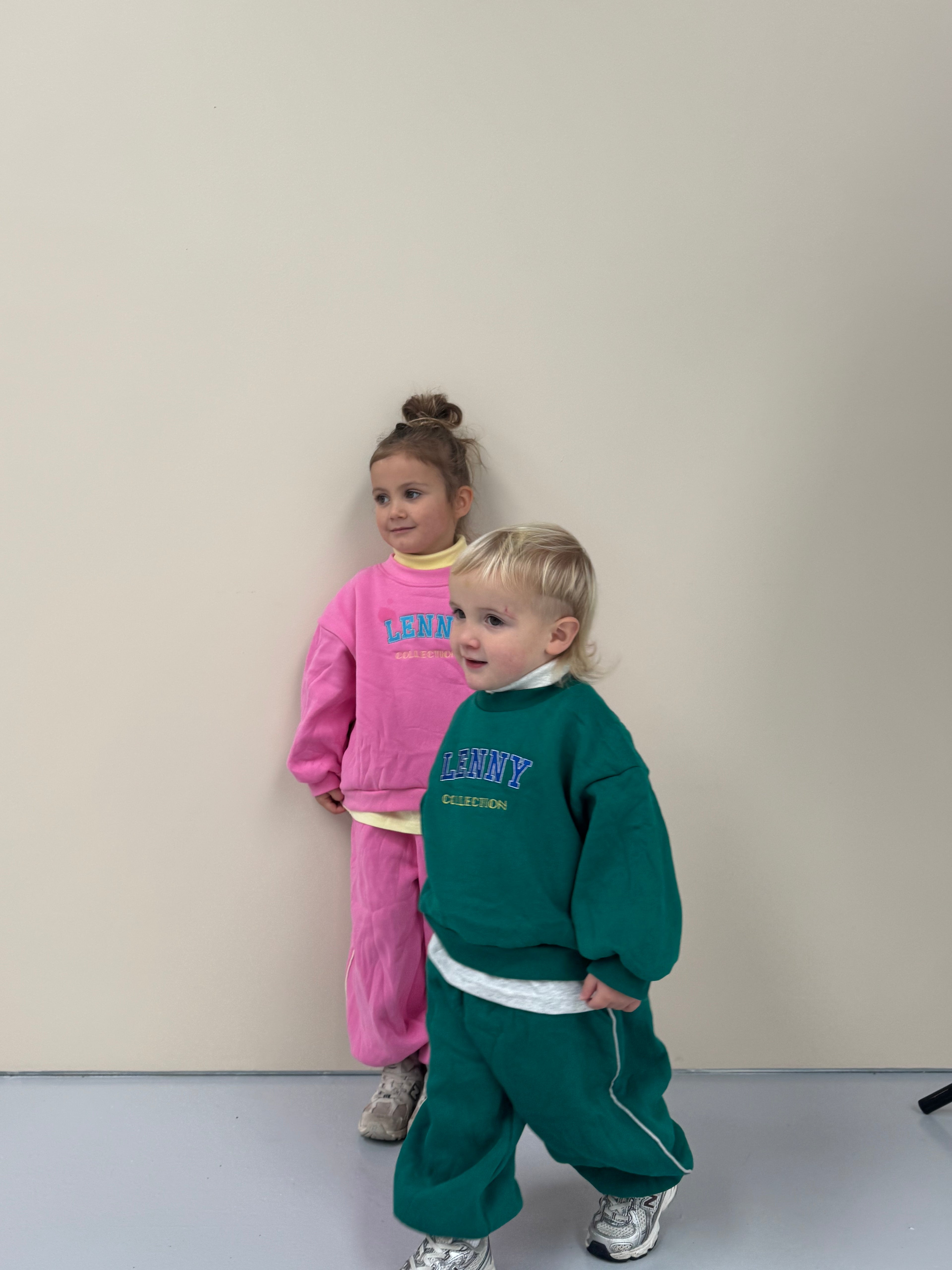 3 Piece Tracksuit Set - Emerald Green/Grey