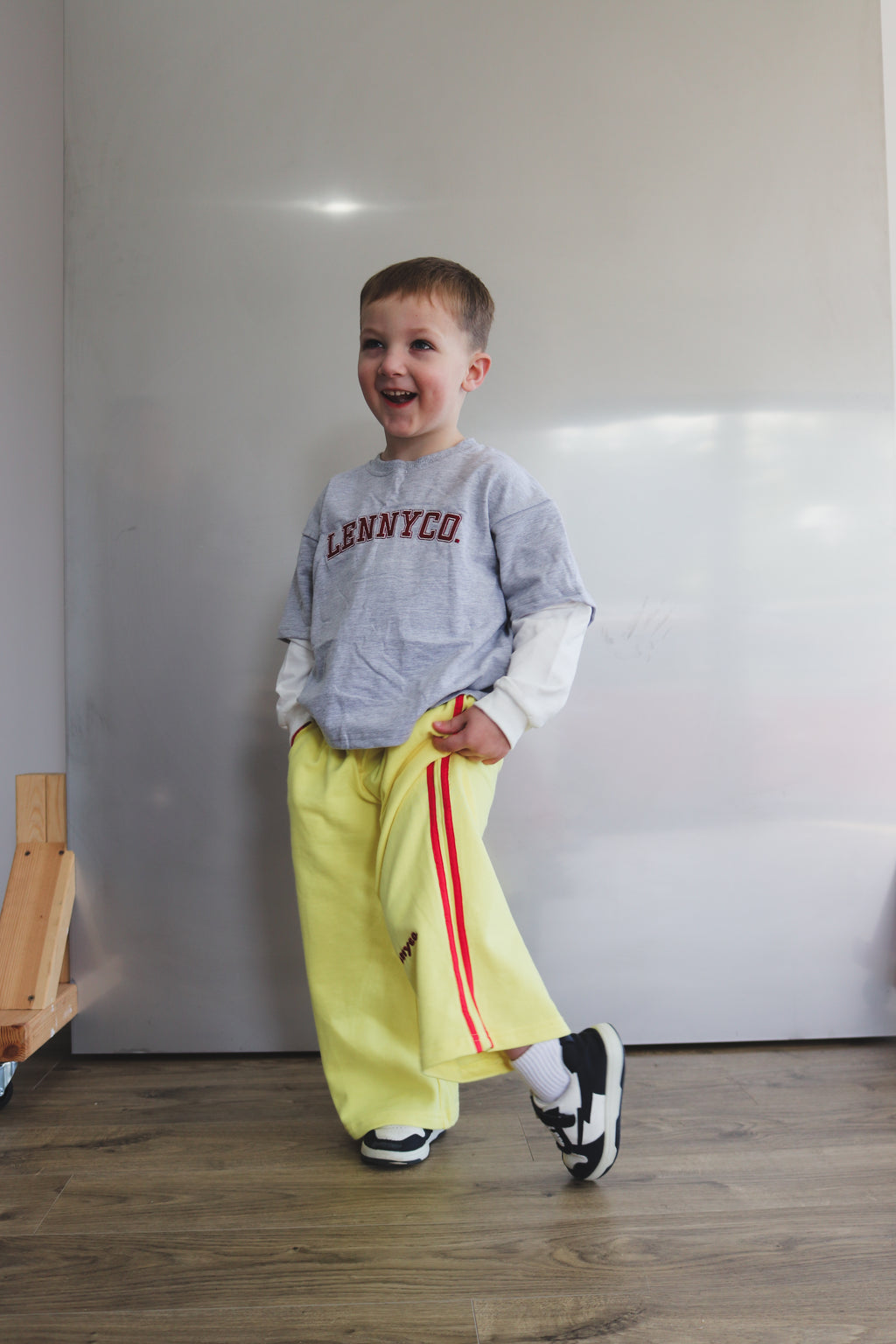 Kids Yellow Racer Pant