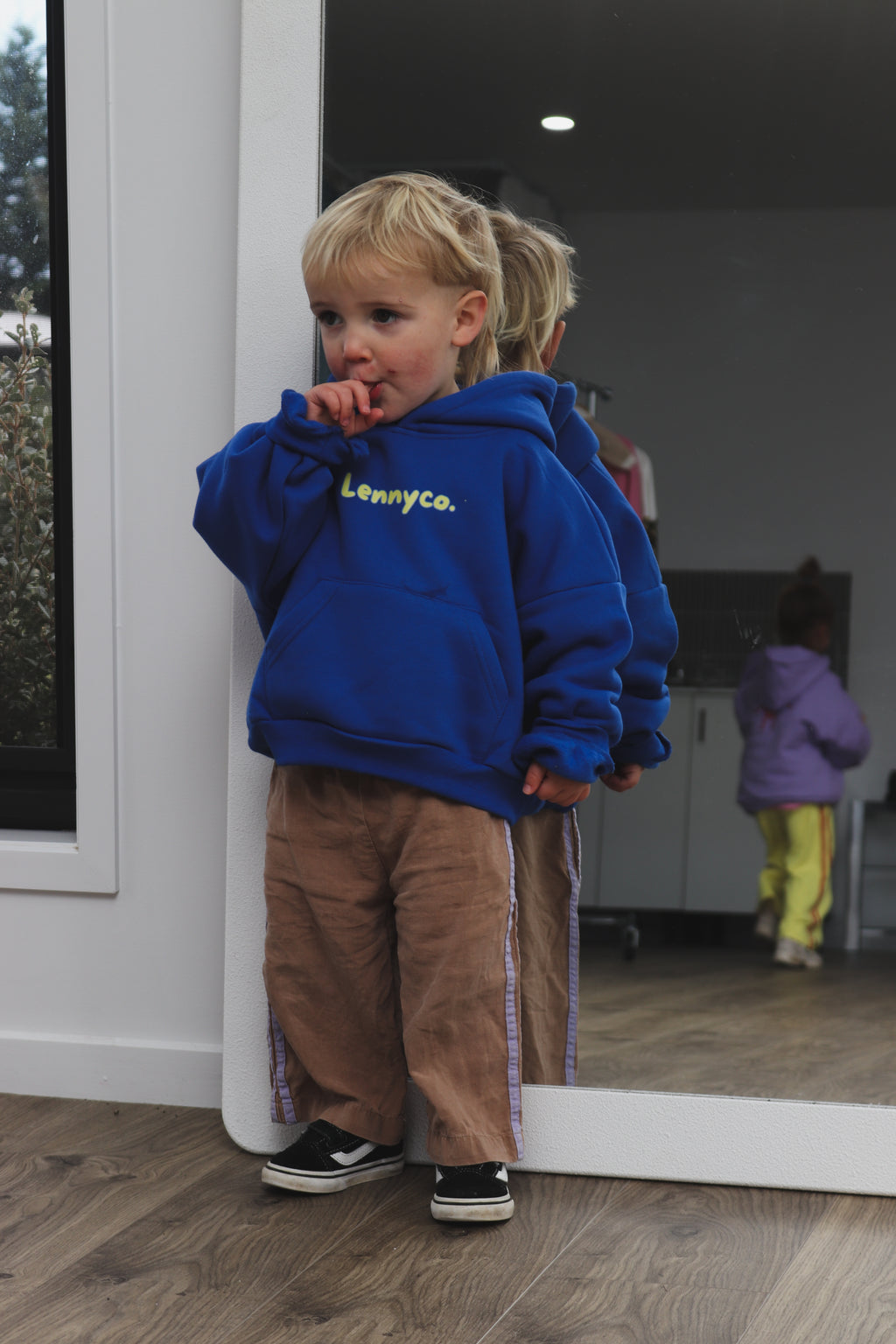 Kids Oversized Fleece Hoodie - Royal Blue
