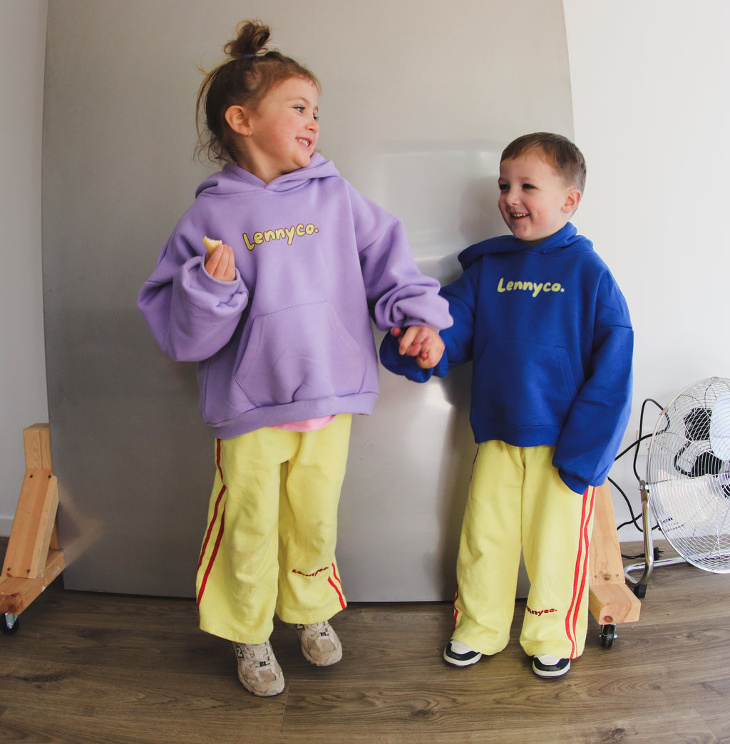 Kids Oversized Fleece Hoodie - Lilac