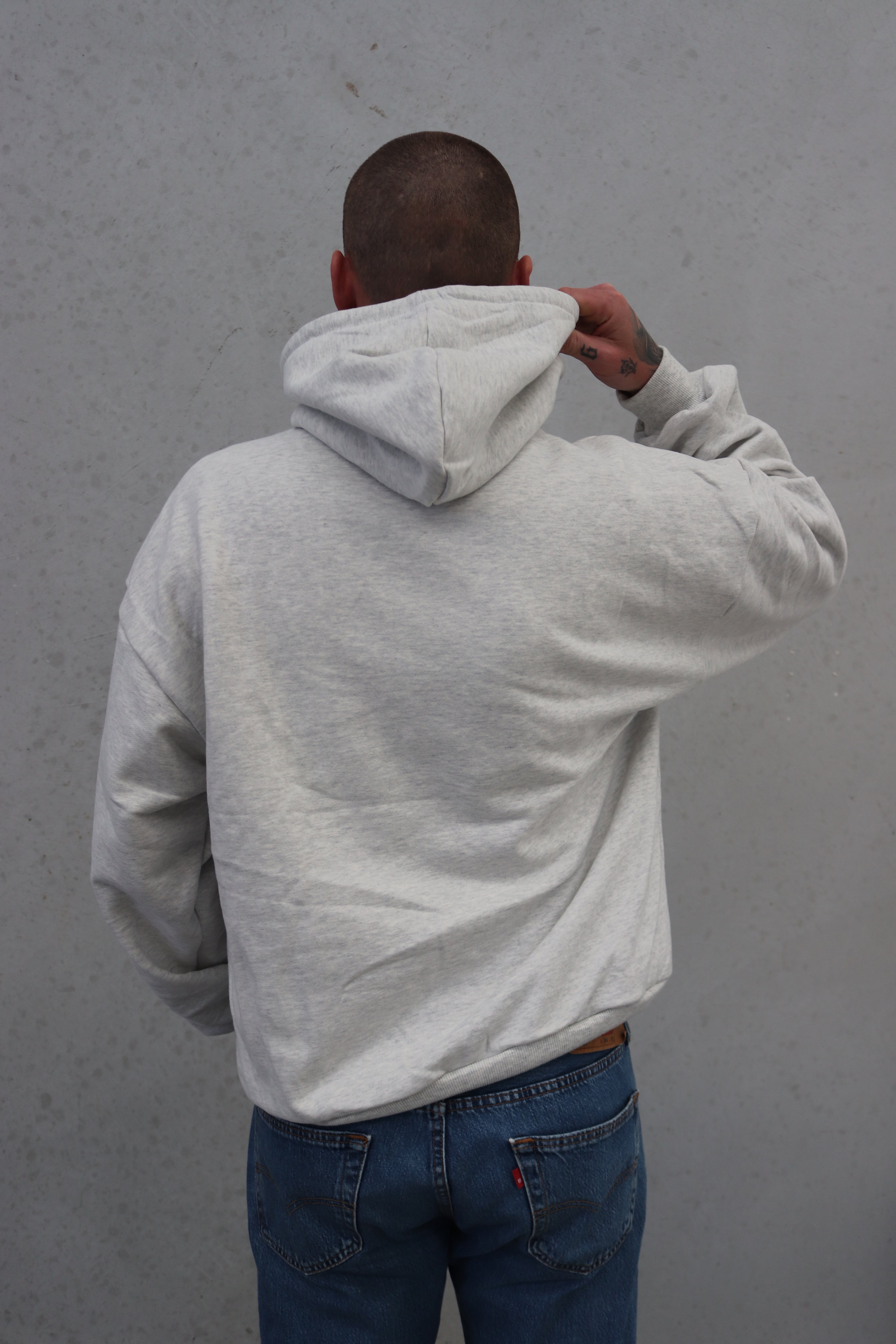 Adult College Hoodie Grey Marl