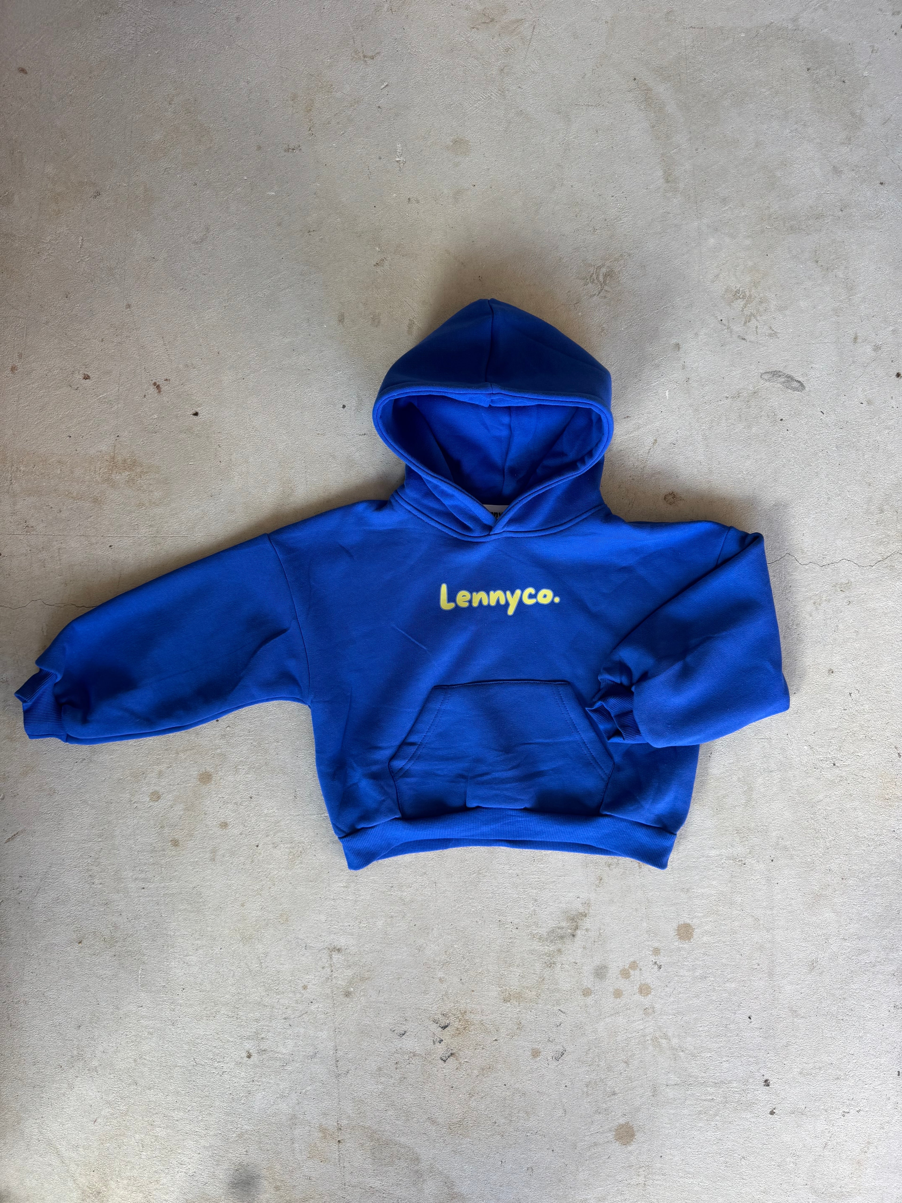 Kids Oversized Fleece Hoodie - Royal Blue