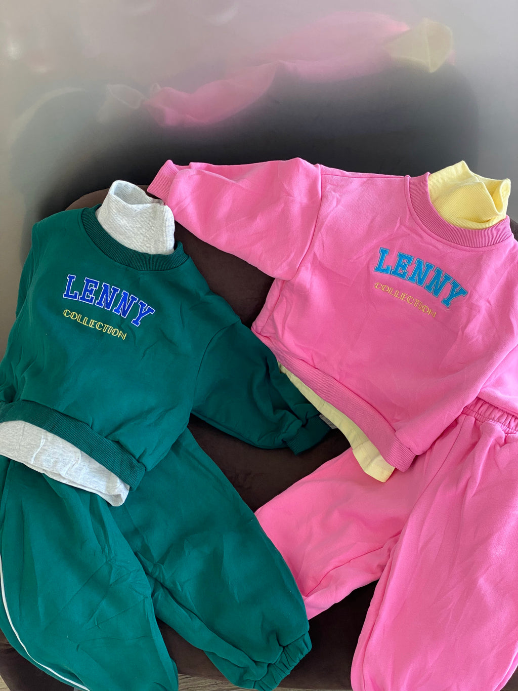 3 Piece Tracksuit Set - Hot Pink/Yellow