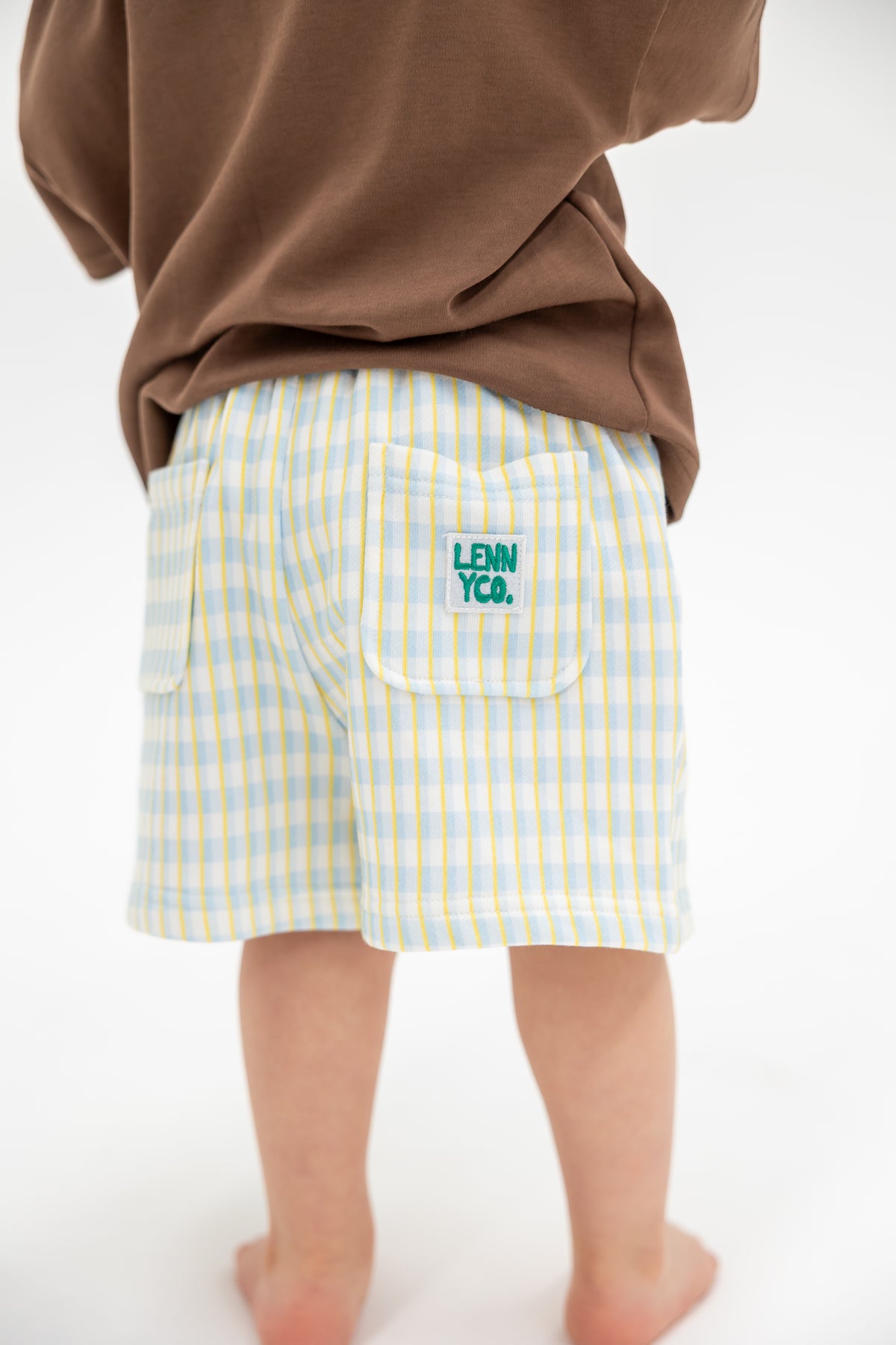 Blue/Yellow Gingham Short