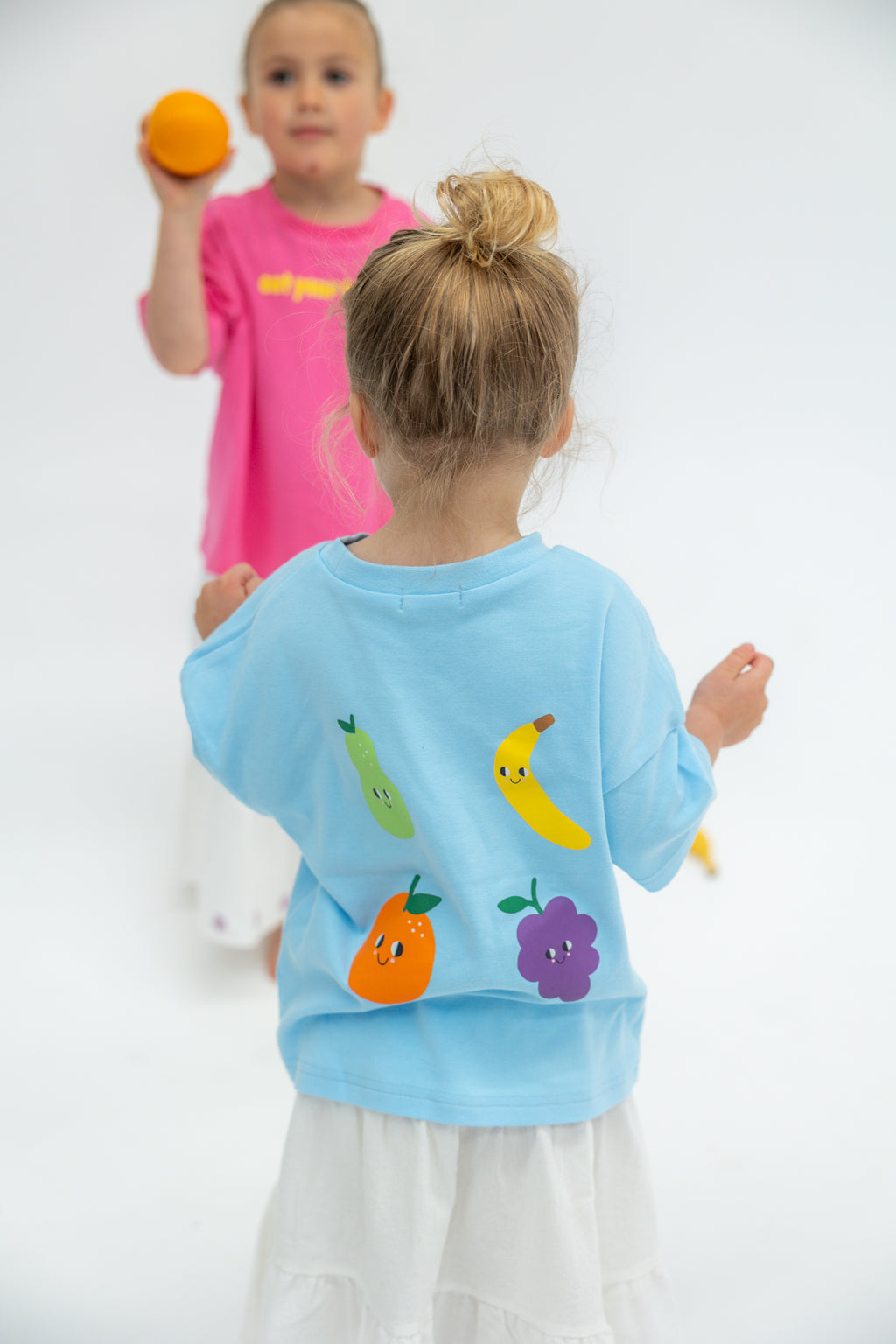 Eat Your Fruit Tee - Sky Blue