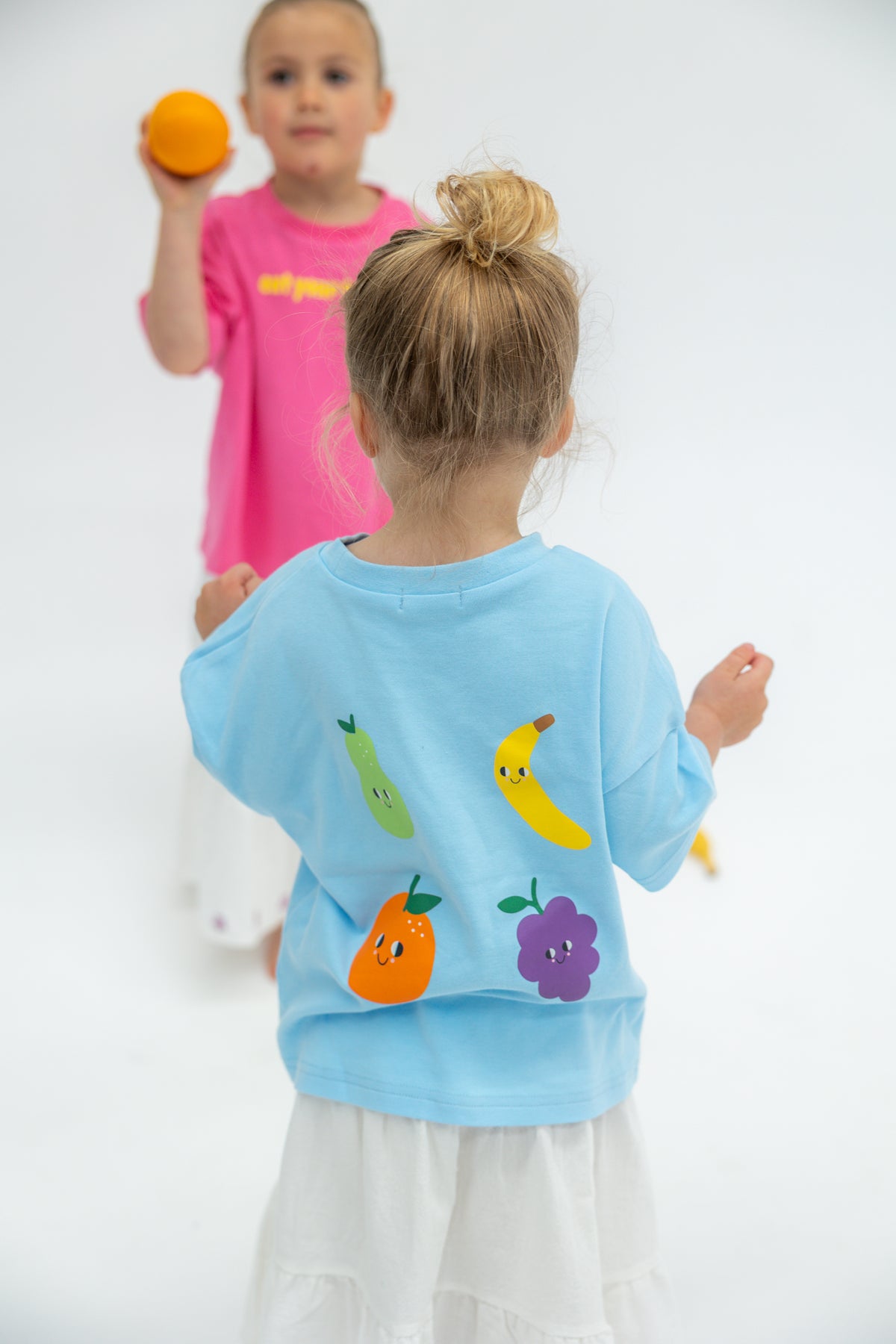 Eat Your Fruit Tee - Sky Blue