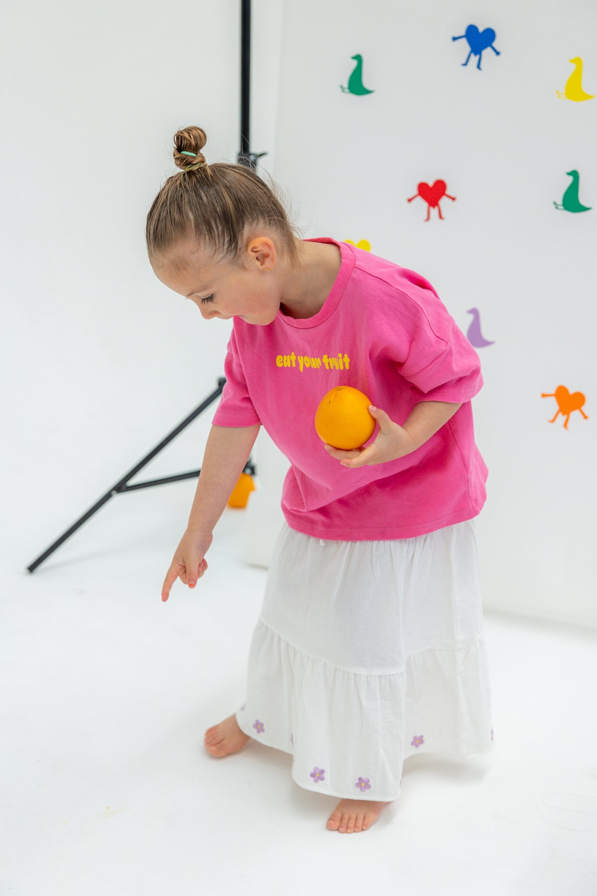 Eat Your Fruit Tee - Hot Pink