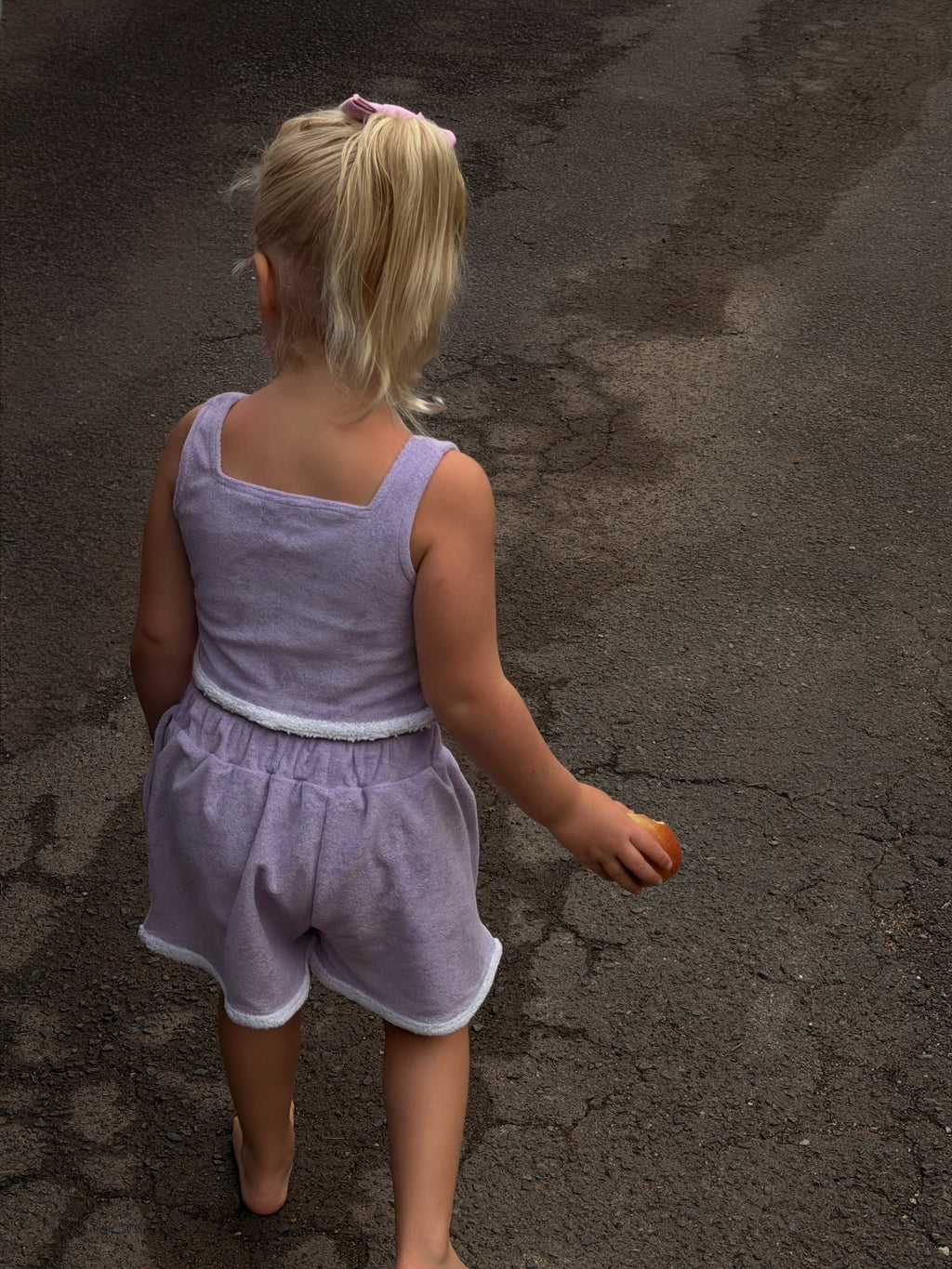 Terry Towelling Lilac Set