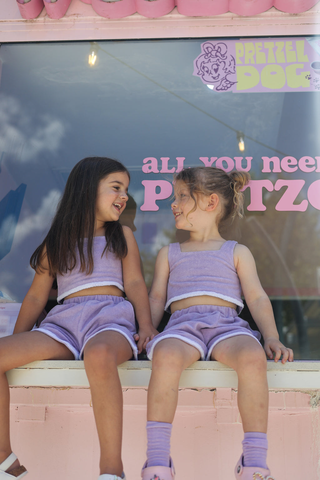 Terry Towelling Lilac Set