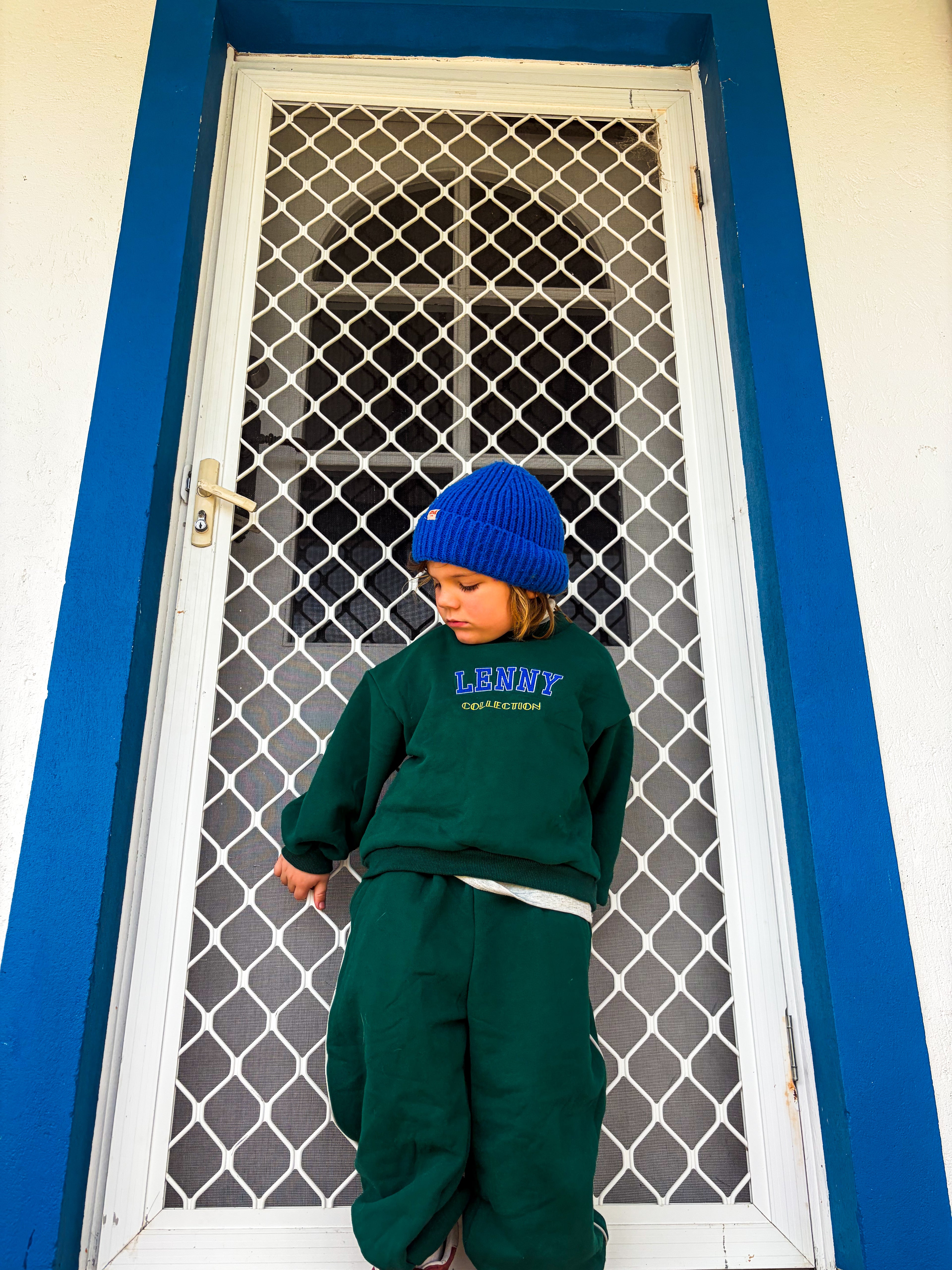 3 Piece Tracksuit Set - Emerald Green/Grey
