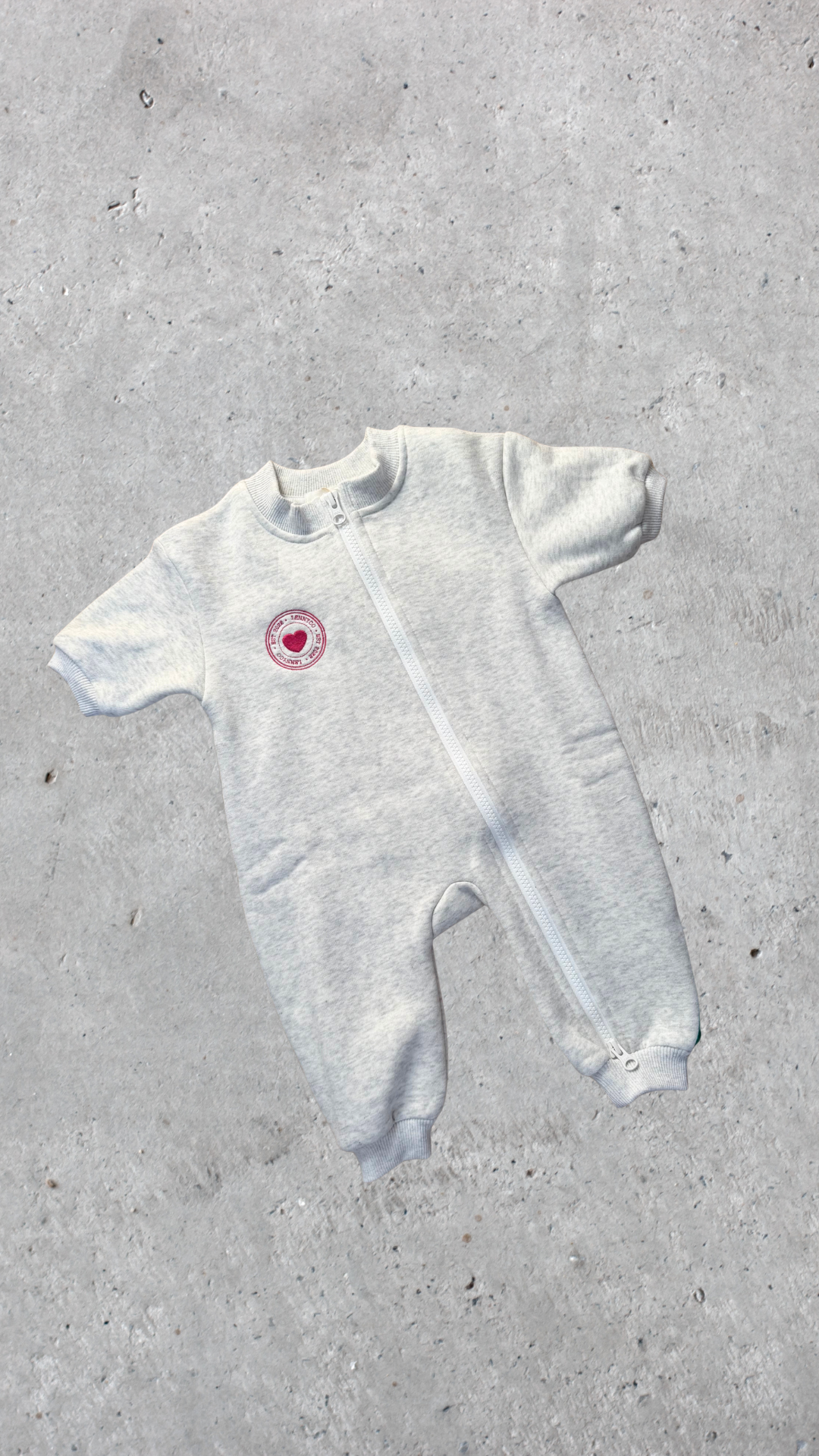 Fleece Romper Grey Marl