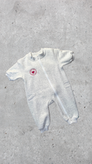 Fleece Romper Grey Marl