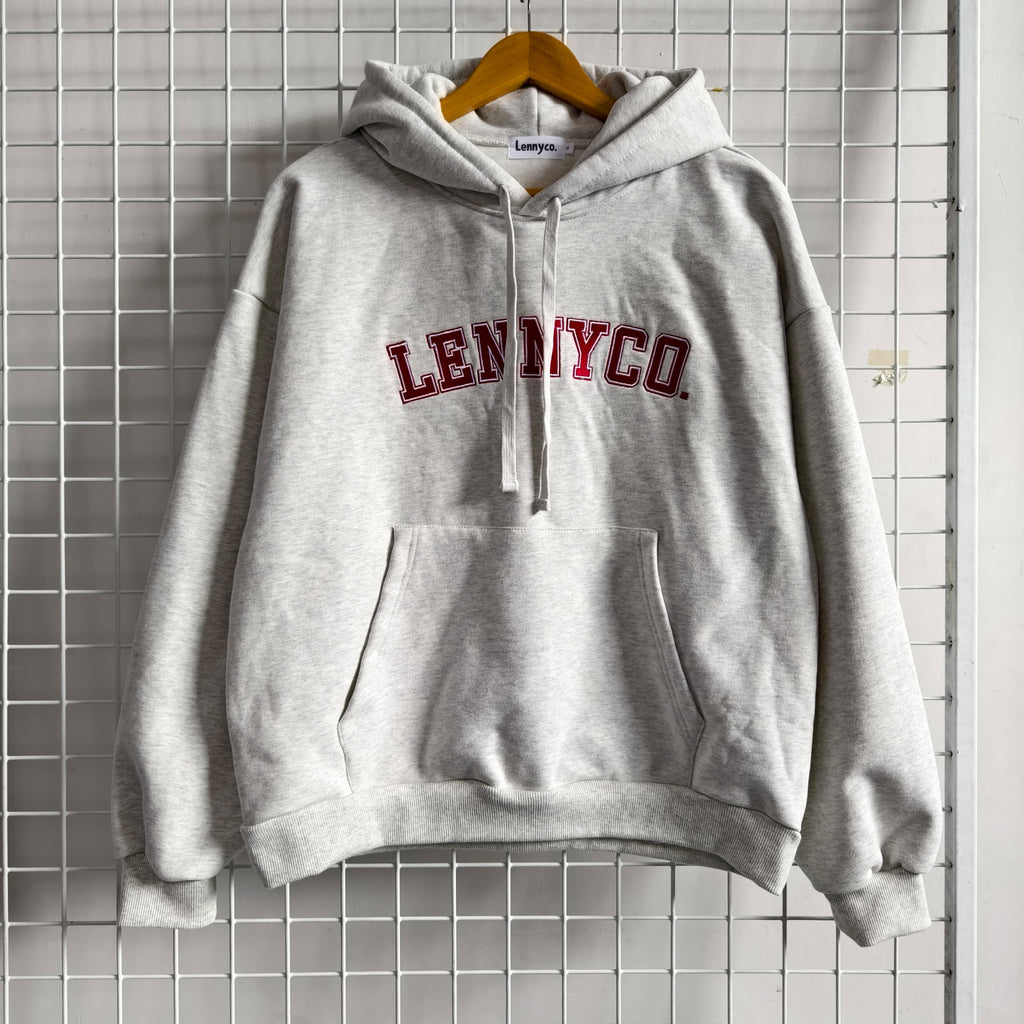 Adult College Hoodie White Marl