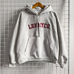 Adult College Hoodie White Marl