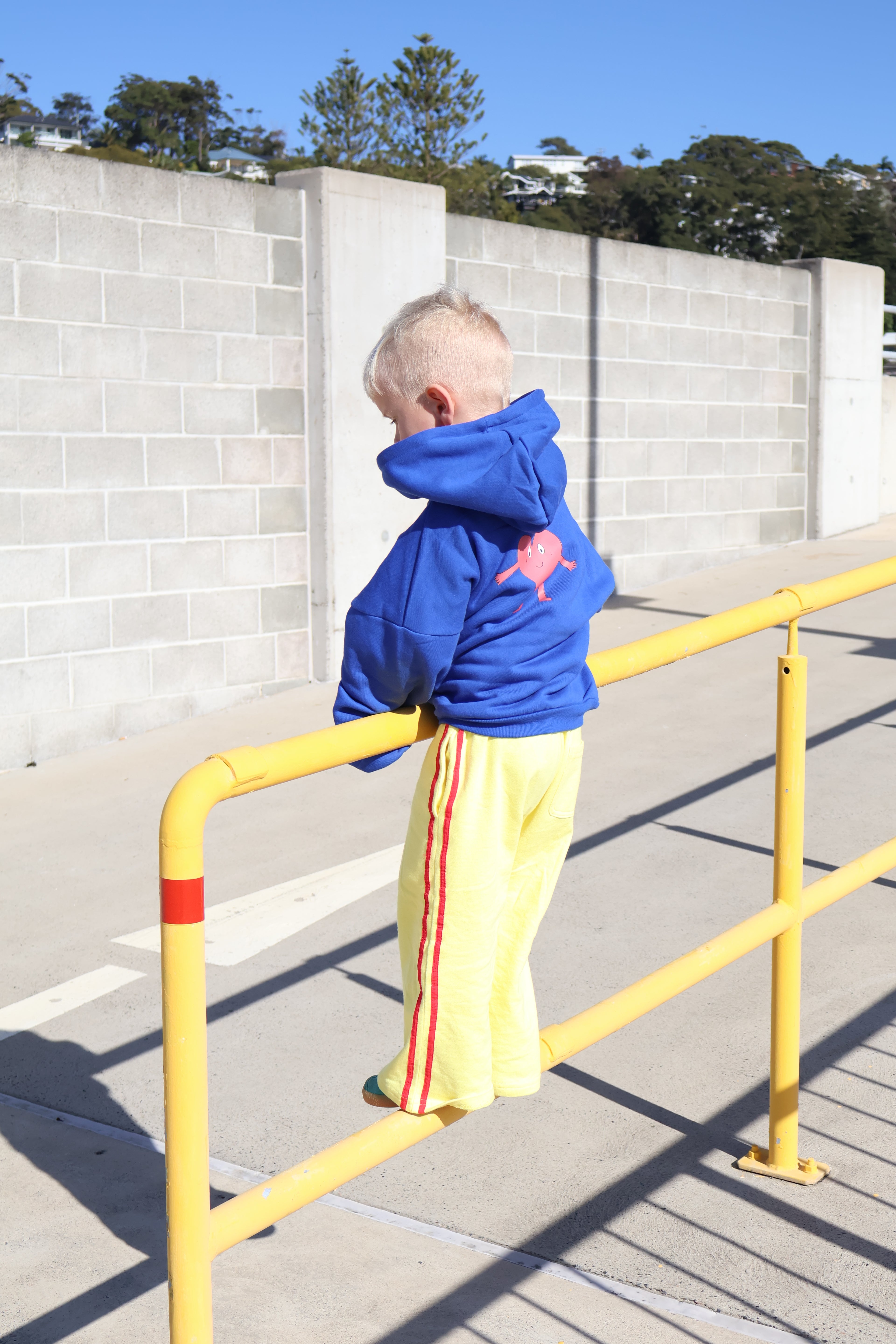 Kids Oversized Fleece Hoodie - Royal Blue