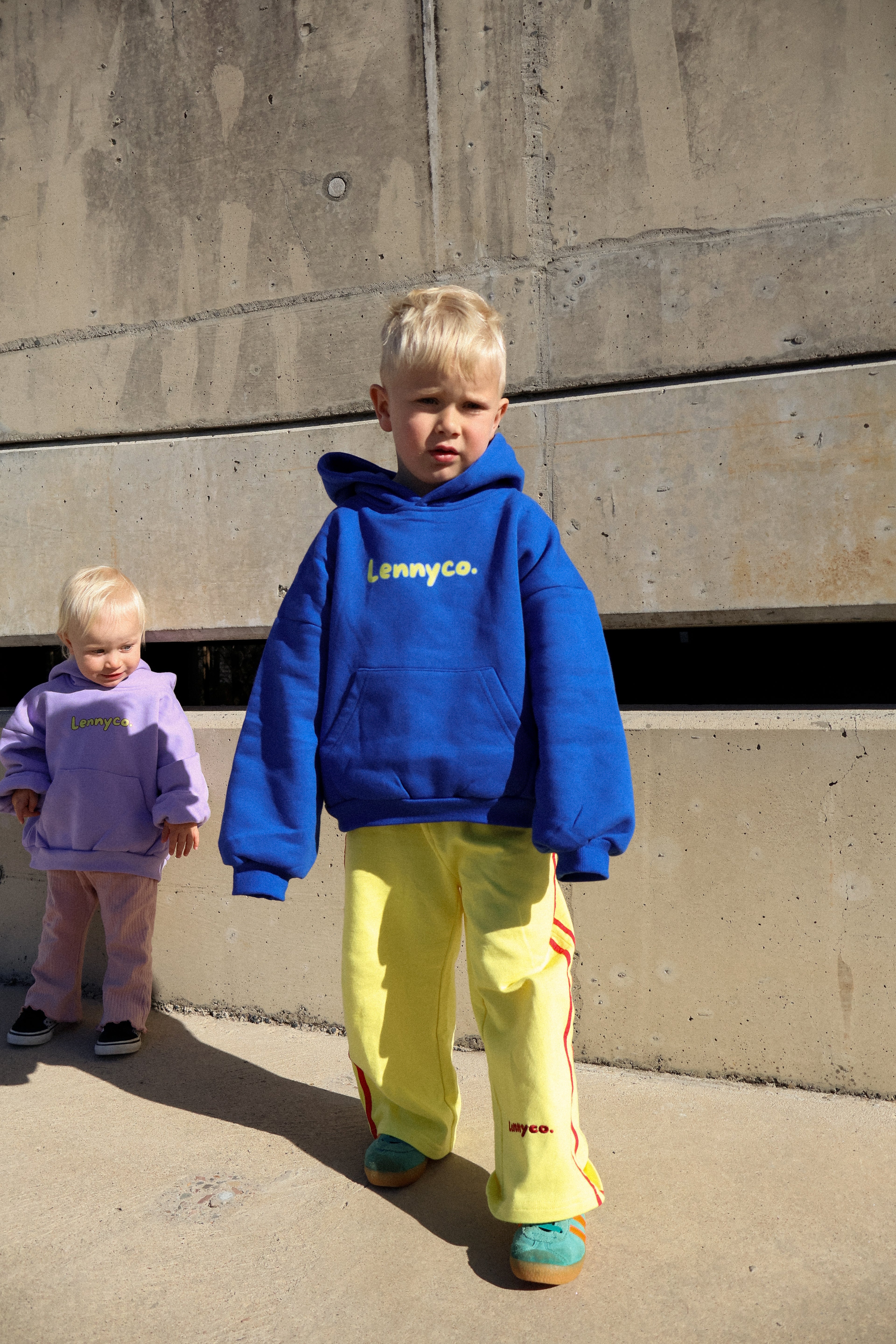 Kids Oversized Fleece Hoodie - Royal Blue